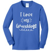 I Love My Granddogs Dog Grandma Grandpa Granddog Gift Kids Long Sleeve Shirt