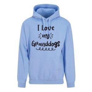 I Love My Granddogs Dog Grandma Grandpa Granddog Gift Unisex Surf Hoodie