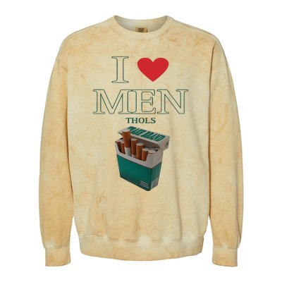 I Love Men Thols Average Smoker Colorblast Crewneck Sweatshirt