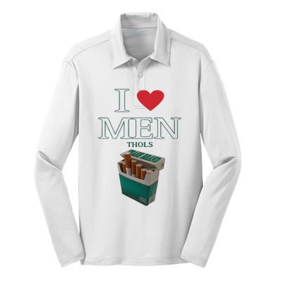 I Love Men Thols Average Smoker Silk Touch Performance Long Sleeve Polo