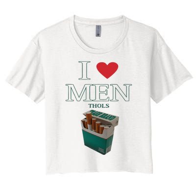 I Love Men Thols Average Smoker Women's Crop Top Tee