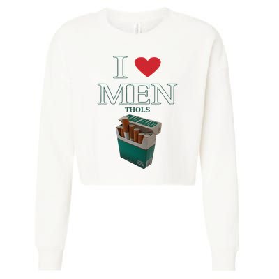 I Love Men Thols Average Smoker Cropped Pullover Crew