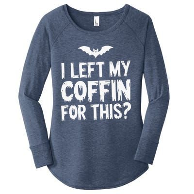 I Left My Coffin For This Funny Halloween Coffin Bats Women's Perfect Tri Tunic Long Sleeve Shirt