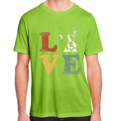 I Love My Boston Terrier For Dog Lovers Retro Adult ChromaSoft Performance T-Shirt