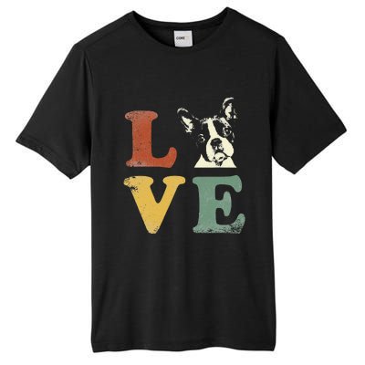 I Love My Boston Terrier For Dog Lovers Retro Tall Fusion ChromaSoft Performance T-Shirt