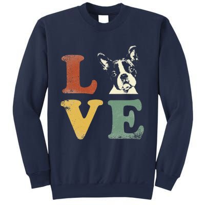 I Love My Boston Terrier For Dog Lovers Retro Sweatshirt