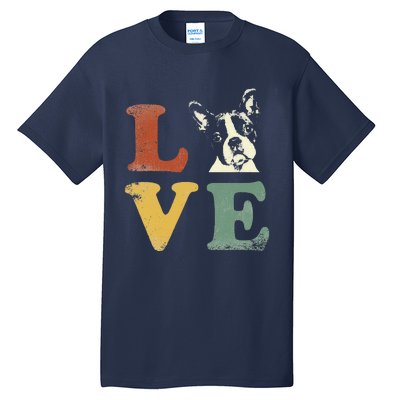 I Love My Boston Terrier For Dog Lovers Retro Tall T-Shirt