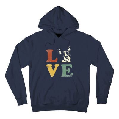 I Love My Boston Terrier For Dog Lovers Retro Tall Hoodie