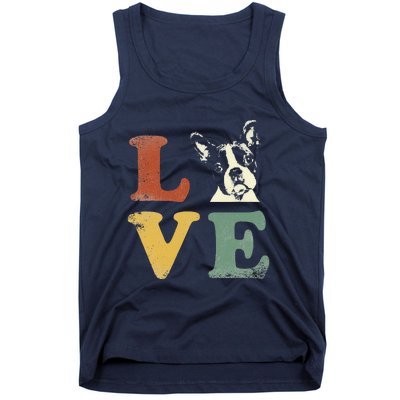 I Love My Boston Terrier For Dog Lovers Retro Tank Top