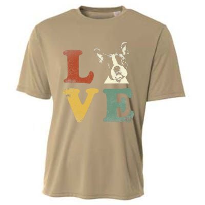 I Love My Boston Terrier For Dog Lovers Retro Cooling Performance Crew T-Shirt