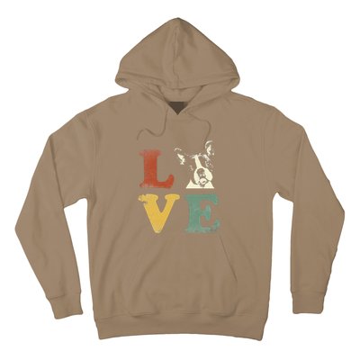 I Love My Boston Terrier For Dog Lovers Retro Hoodie