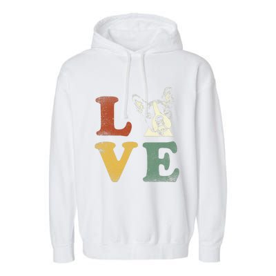 I Love My Boston Terrier For Dog Lovers Retro Garment-Dyed Fleece Hoodie