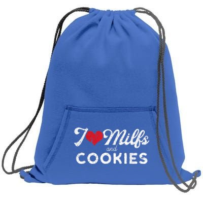 I Love Milfs And Cookies Gift Funny Cougar Lover Joke Gift Sweatshirt Cinch Pack Bag