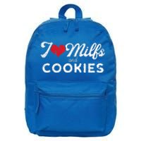 I Love Milfs And Cookies Gift Funny Cougar Lover Joke Gift 16 in Basic Backpack