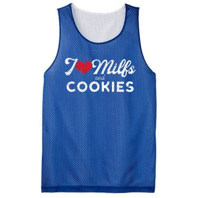 I Love Milfs And Cookies Gift Funny Cougar Lover Joke Gift Mesh Reversible Basketball Jersey Tank