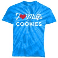 I Love Milfs And Cookies Gift Funny Cougar Lover Joke Gift Kids Tie-Dye T-Shirt