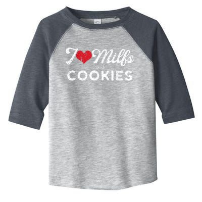 I Love Milfs And Cookies Gift Funny Cougar Lover Joke Gift Toddler Fine Jersey T-Shirt