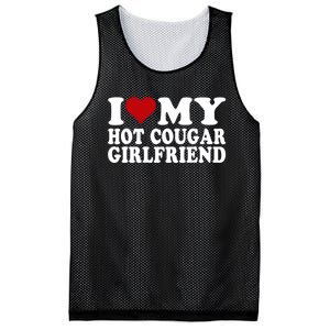 I Love My Hot Cougar Girlfriend I Heart My Cougar Girlfriend Mesh Reversible Basketball Jersey Tank