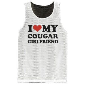 I Love My Cougar Girlfriend Mesh Reversible Basketball Jersey Tank