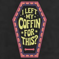 I Left My Coffin For This Funny Halloween Coffin Adult Drive Performance Visor
