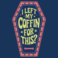 I Left My Coffin For This Funny Halloween Coffin 7-Panel Snapback Hat
