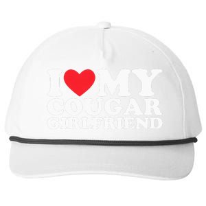 I Love My Hot Cougar Girlfriend I Heart My Hot Cougar Gf Snapback Five-Panel Rope Hat