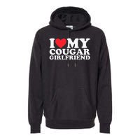 I Love My Hot Cougar Girlfriend I Heart My Hot Cougar Gf Premium Hoodie