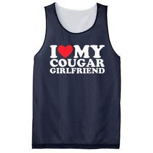 I Love My Hot Cougar Girlfriend I Heart My Hot Cougar Gf Mesh Reversible Basketball Jersey Tank