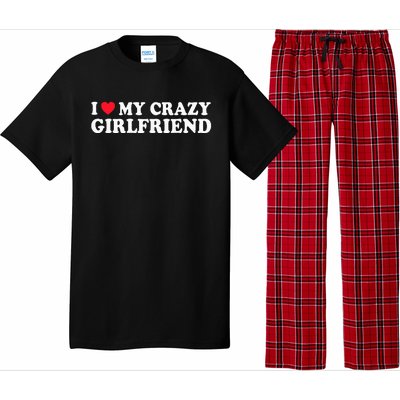 I Love My Crazy GF Couple Valentines Day Girlfriend Pajama Set