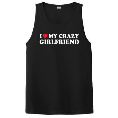 I Love My Crazy GF Couple Valentines Day Girlfriend PosiCharge Competitor Tank