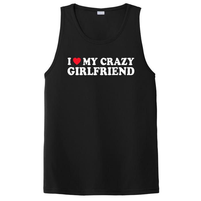 I Love My Crazy GF Couple Valentines Day Girlfriend PosiCharge Competitor Tank