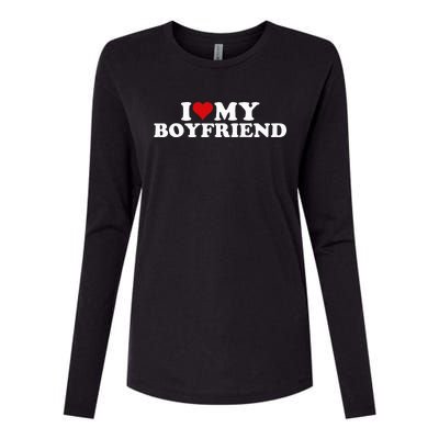 I Love My Hot Boyfriend I Heart My Hot Boyfriend Bf Womens Cotton Relaxed Long Sleeve T-Shirt