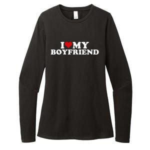 I Love My Hot Boyfriend I Heart My Hot Boyfriend Bf Womens CVC Long Sleeve Shirt