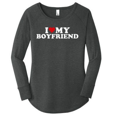 I Love My Hot Boyfriend I Heart My Hot Boyfriend Bf Women's Perfect Tri Tunic Long Sleeve Shirt