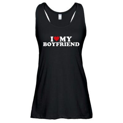 I Love My Hot Boyfriend I Heart My Hot Boyfriend Bf Ladies Essential Flowy Tank