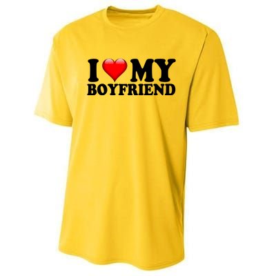 I Love My Boyfriend Performance Sprint T-Shirt