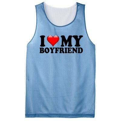 I Love My Boyfriend Mesh Reversible Basketball Jersey Tank