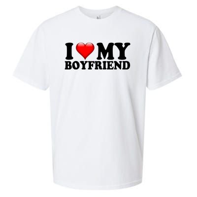 I Love My Boyfriend Sueded Cloud Jersey T-Shirt