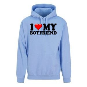 I Love My Boyfriend Unisex Surf Hoodie