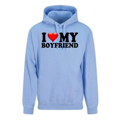 I Love My Boyfriend Unisex Surf Hoodie