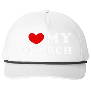 I Love My Church Snapback Five-Panel Rope Hat