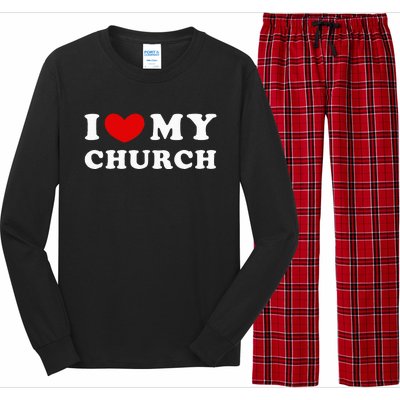 I Love My Church Long Sleeve Pajama Set