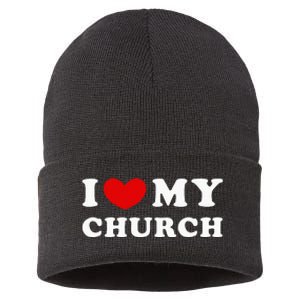 I Love My Church Sustainable Knit Beanie