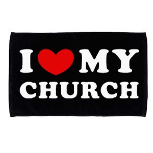 I Love My Church Microfiber Hand Towel