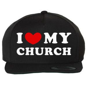 I Love My Church Wool Snapback Cap