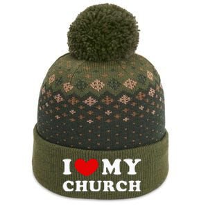 I Love My Church The Baniff Cuffed Pom Beanie