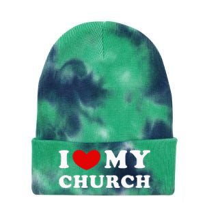 I Love My Church Tie Dye 12in Knit Beanie