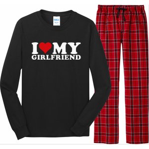 I Love My Girlfriend Gf I Heart My Girlfriend GF Long Sleeve Pajama Set