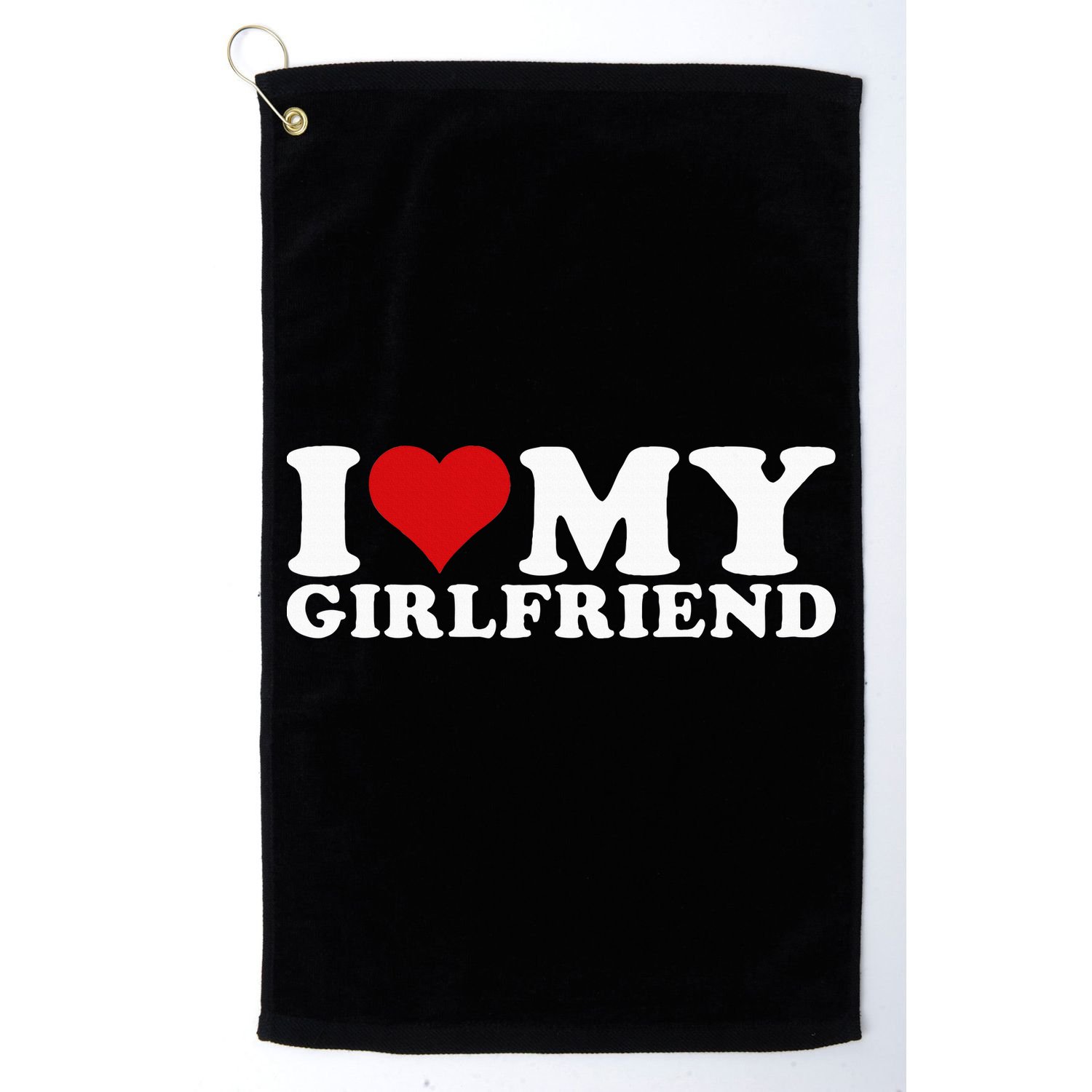 I Love My Girlfriend Gf I Heart My Girlfriend GF Golf Towel