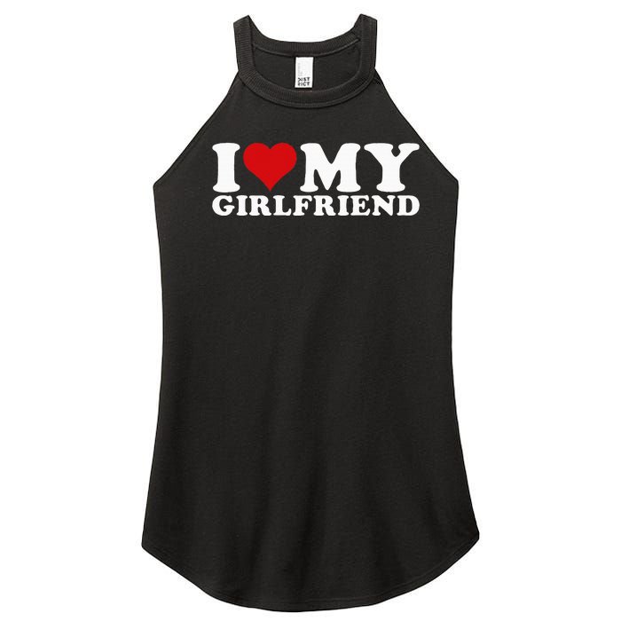 I Love My Girlfriend Gf I Heart My Girlfriend GF Women’s Perfect Tri Rocker Tank